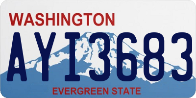 WA license plate AYI3683