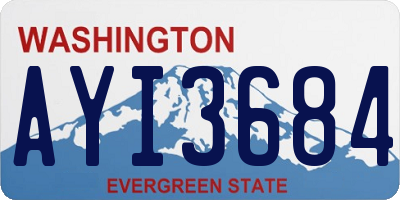 WA license plate AYI3684
