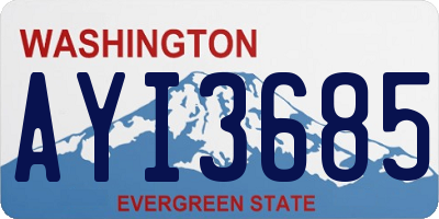 WA license plate AYI3685