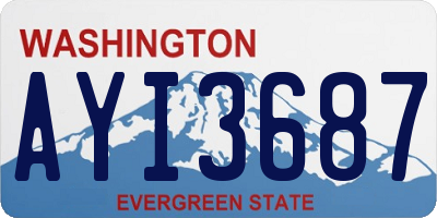 WA license plate AYI3687