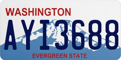 WA license plate AYI3688