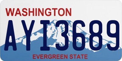 WA license plate AYI3689