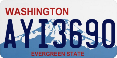 WA license plate AYI3690