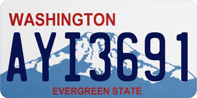 WA license plate AYI3691