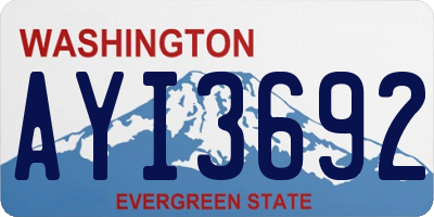 WA license plate AYI3692