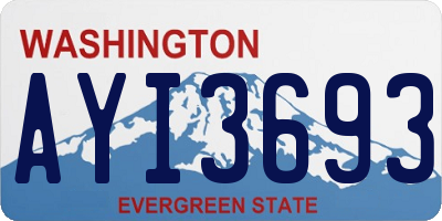 WA license plate AYI3693