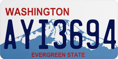 WA license plate AYI3694