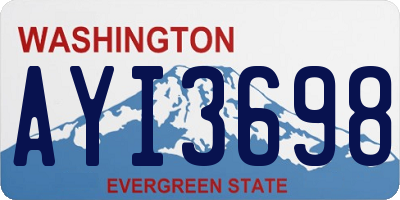 WA license plate AYI3698