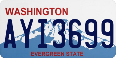 WA license plate AYI3699