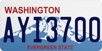 WA license plate AYI3700