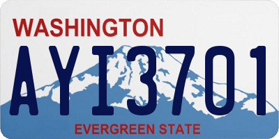 WA license plate AYI3701