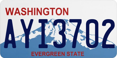WA license plate AYI3702