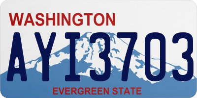 WA license plate AYI3703
