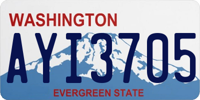 WA license plate AYI3705