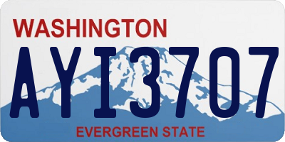 WA license plate AYI3707