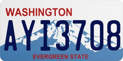 WA license plate AYI3708