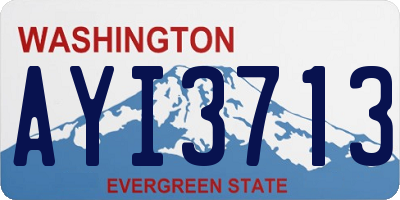 WA license plate AYI3713