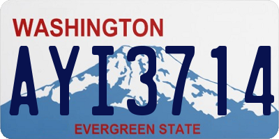 WA license plate AYI3714