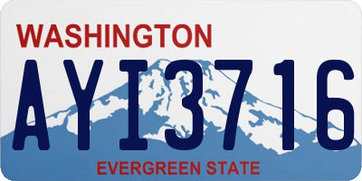 WA license plate AYI3716