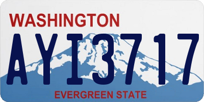WA license plate AYI3717