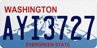 WA license plate AYI3727