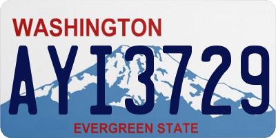 WA license plate AYI3729