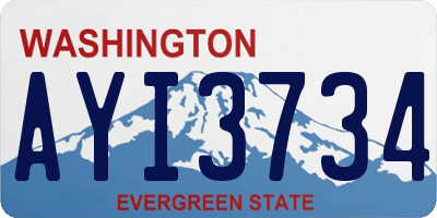 WA license plate AYI3734
