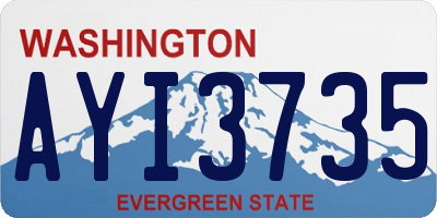 WA license plate AYI3735
