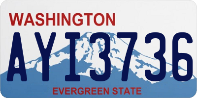WA license plate AYI3736