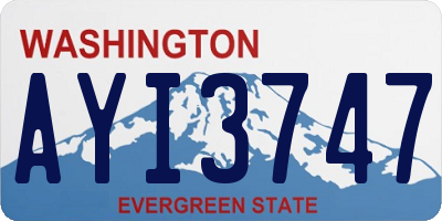 WA license plate AYI3747