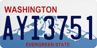 WA license plate AYI3751
