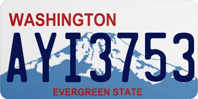 WA license plate AYI3753