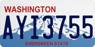 WA license plate AYI3755