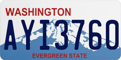 WA license plate AYI3760
