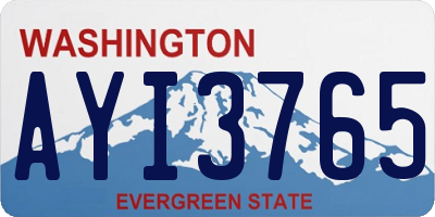 WA license plate AYI3765