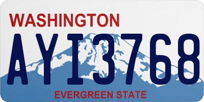 WA license plate AYI3768
