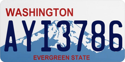 WA license plate AYI3786