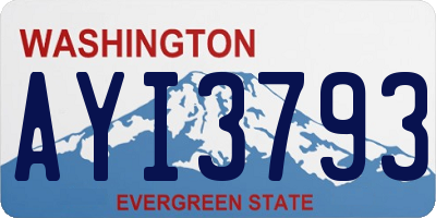 WA license plate AYI3793
