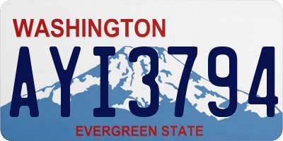 WA license plate AYI3794