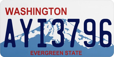 WA license plate AYI3796