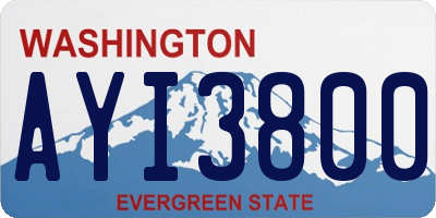 WA license plate AYI3800