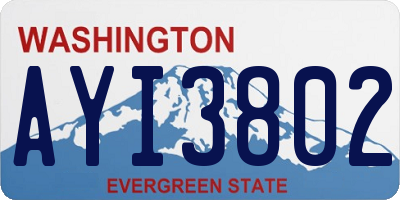 WA license plate AYI3802