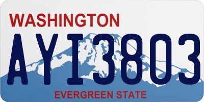 WA license plate AYI3803