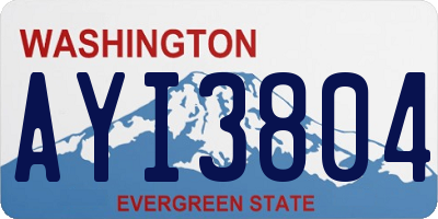 WA license plate AYI3804