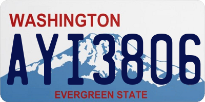 WA license plate AYI3806