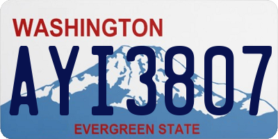 WA license plate AYI3807