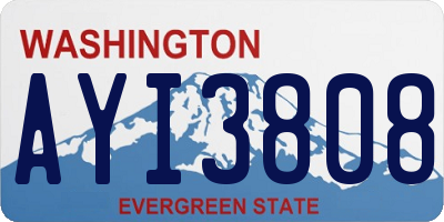 WA license plate AYI3808