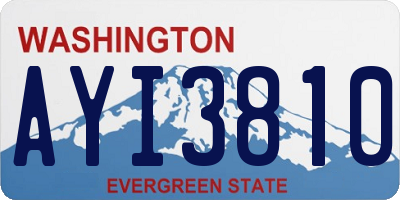 WA license plate AYI3810