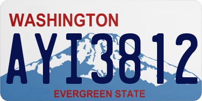 WA license plate AYI3812