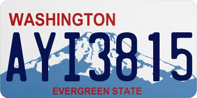 WA license plate AYI3815